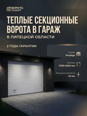 Теплые секционные ворота в гараж 2750×2500 мм